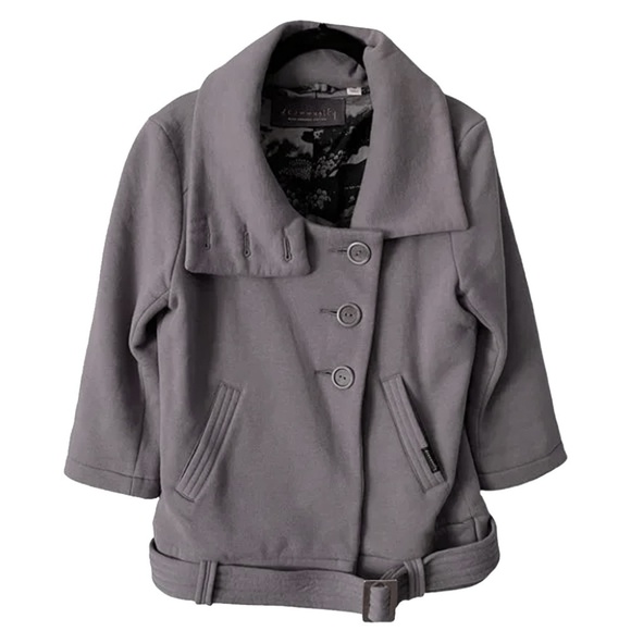 ARITZIA Community Asymmetrical Button Down Buckled Moto Bomber Jacket Mauve - Picture 1 of 16